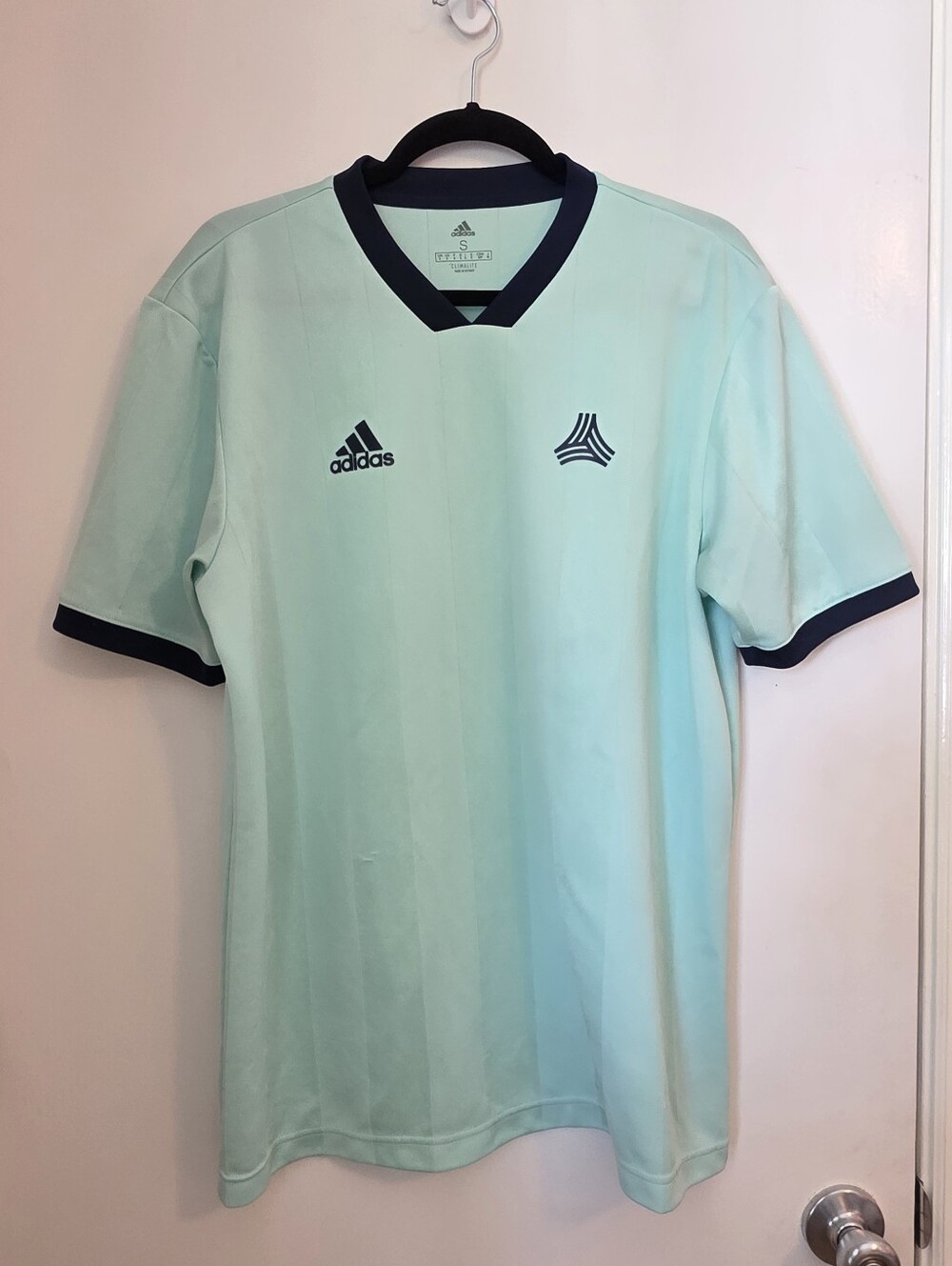 Adidas Tango Advanced Soccer Jersey Small Clear Mint Climalite - Picture 6 of 7
